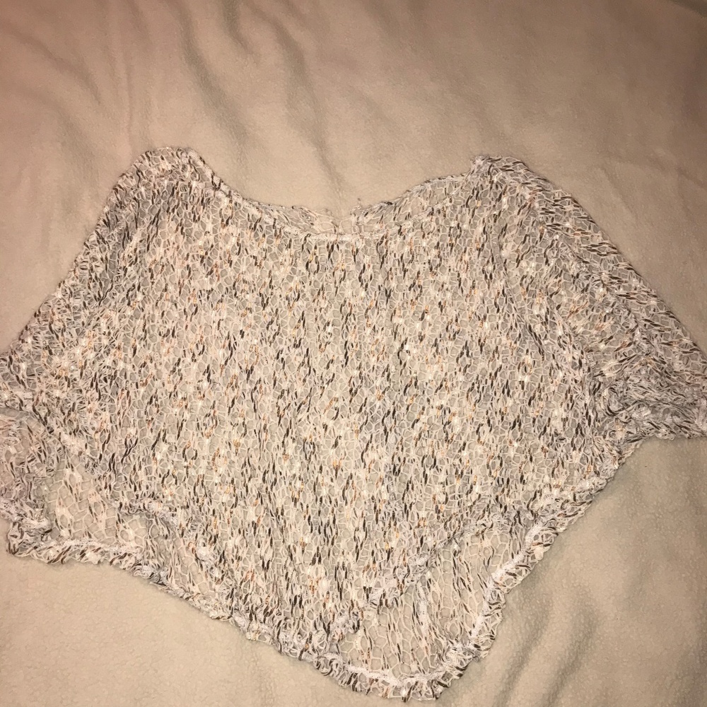 Free with purchase! Gold and White Poncho